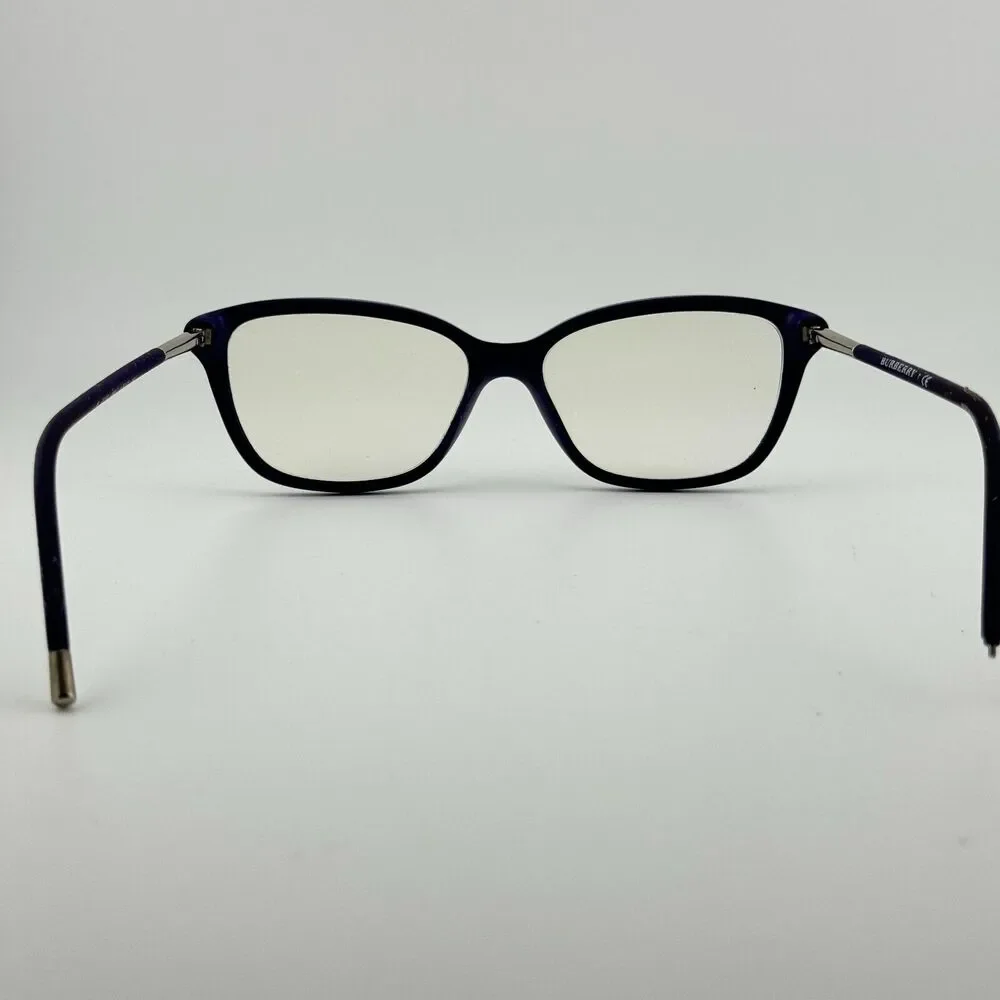 Burberry Eyeglasses Frames B 2170 3457‎ Purple Silver Cat Eye 52-15-140 H13343